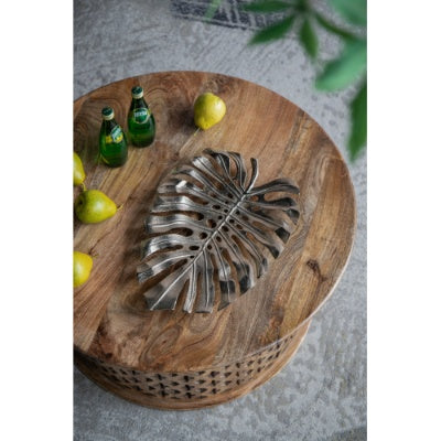 Gold-Tone Aluminum Monstera Leaf Wall Decor — view 5
