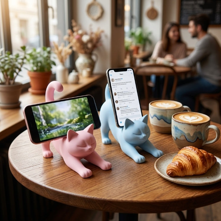 Cat-Shaped Phone Stand
