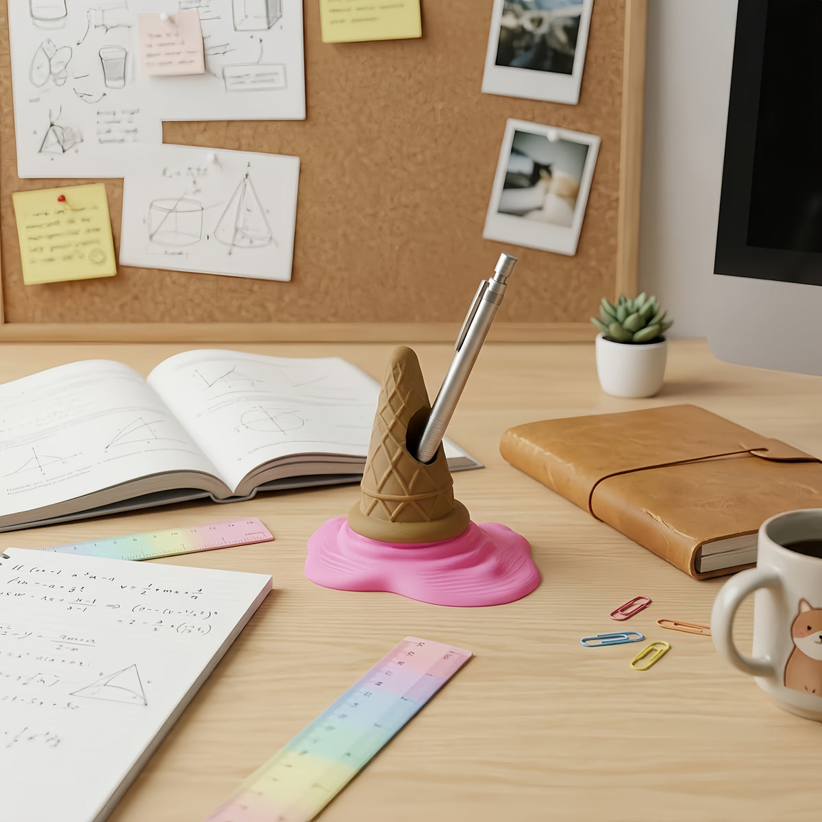 Melting Ice Cream Cone Pen Holder — product detail 2