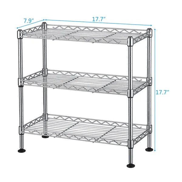 Silver 3-Tier Cabinet Organizer