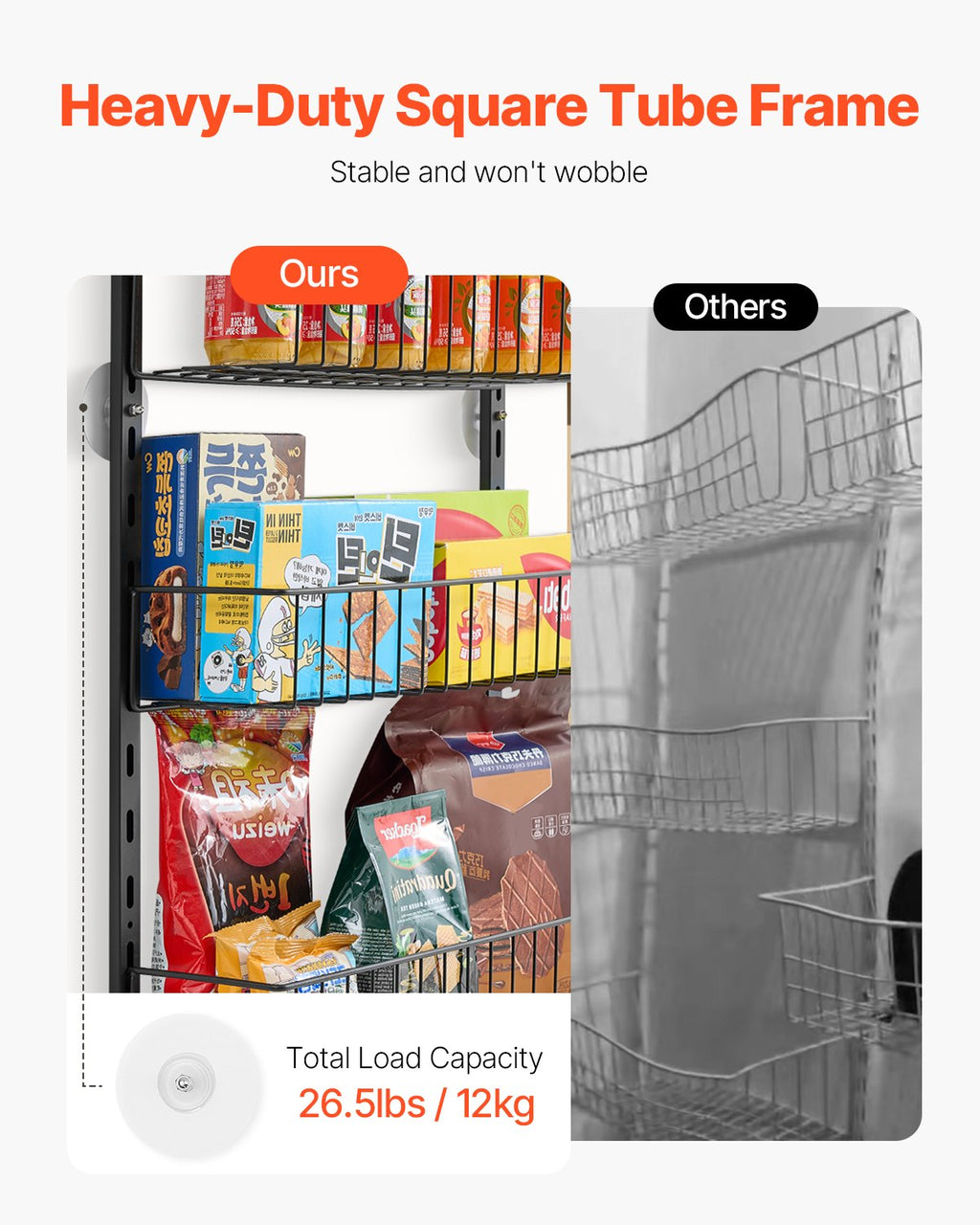 8-Tier Over-the-Door Pantry Organizer | Oak & Ease