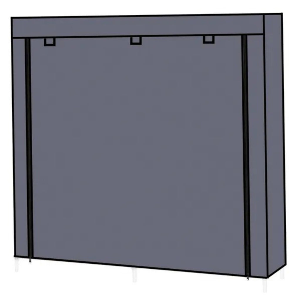 Gray Seven-Tier Covered Shoe Organizer — view 5