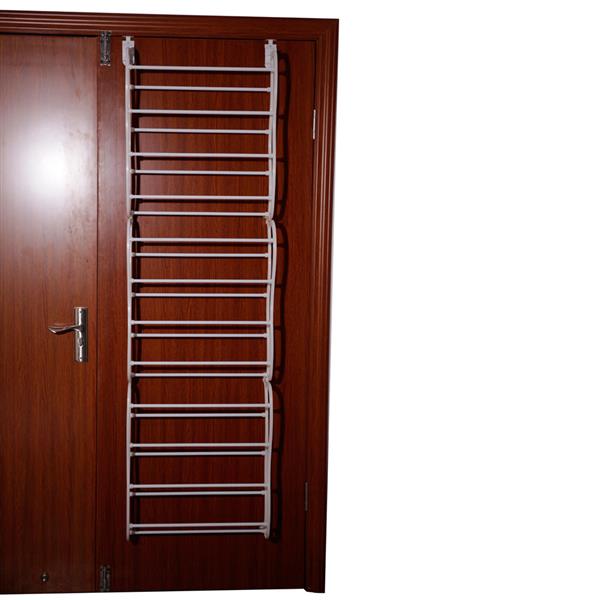 White Twelve-Tier Over-Door Shoe Rack — view 7