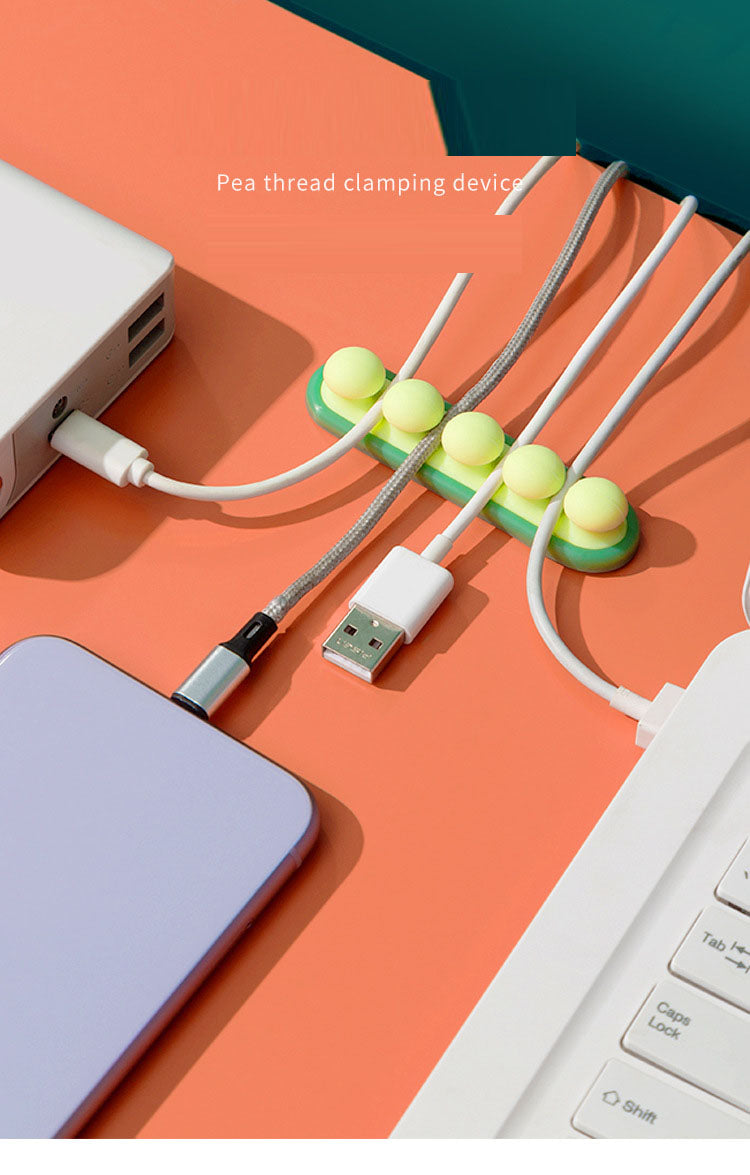 Green Desktop Cable Organizer