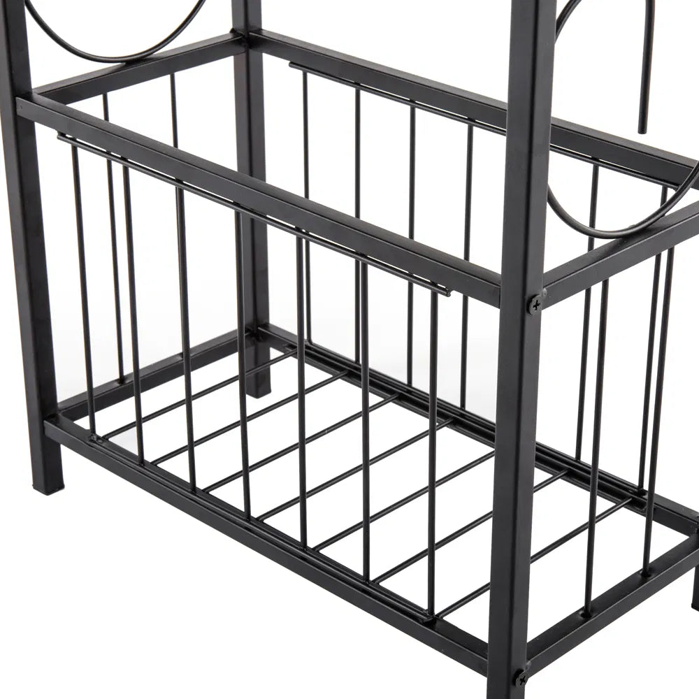 Slim Bathroom Side Table with Magazine Basket — view 2