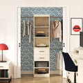 Ivory Closet Tower with Drawers and Adjustable Hanging Rods — view 1