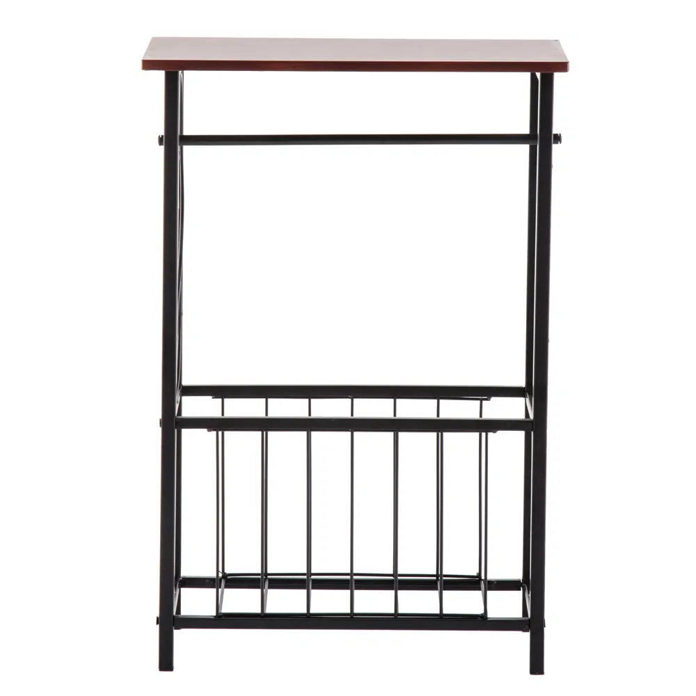Slim Bathroom Side Table with Magazine Basket — view 10