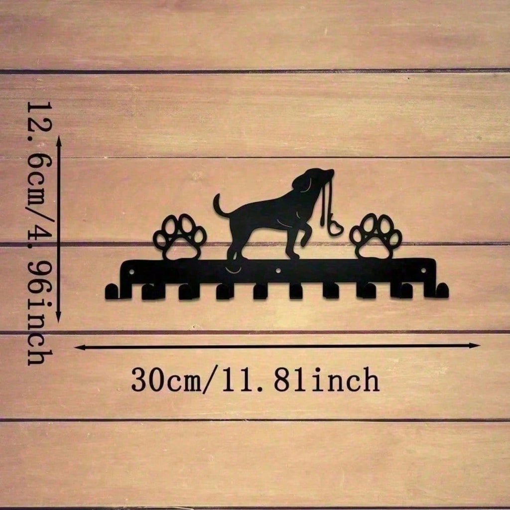 Dog Silhouette Wall Hook Rack