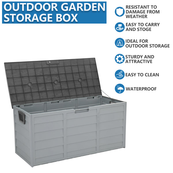 Gray Deck Storage Box with Wheels — view 5