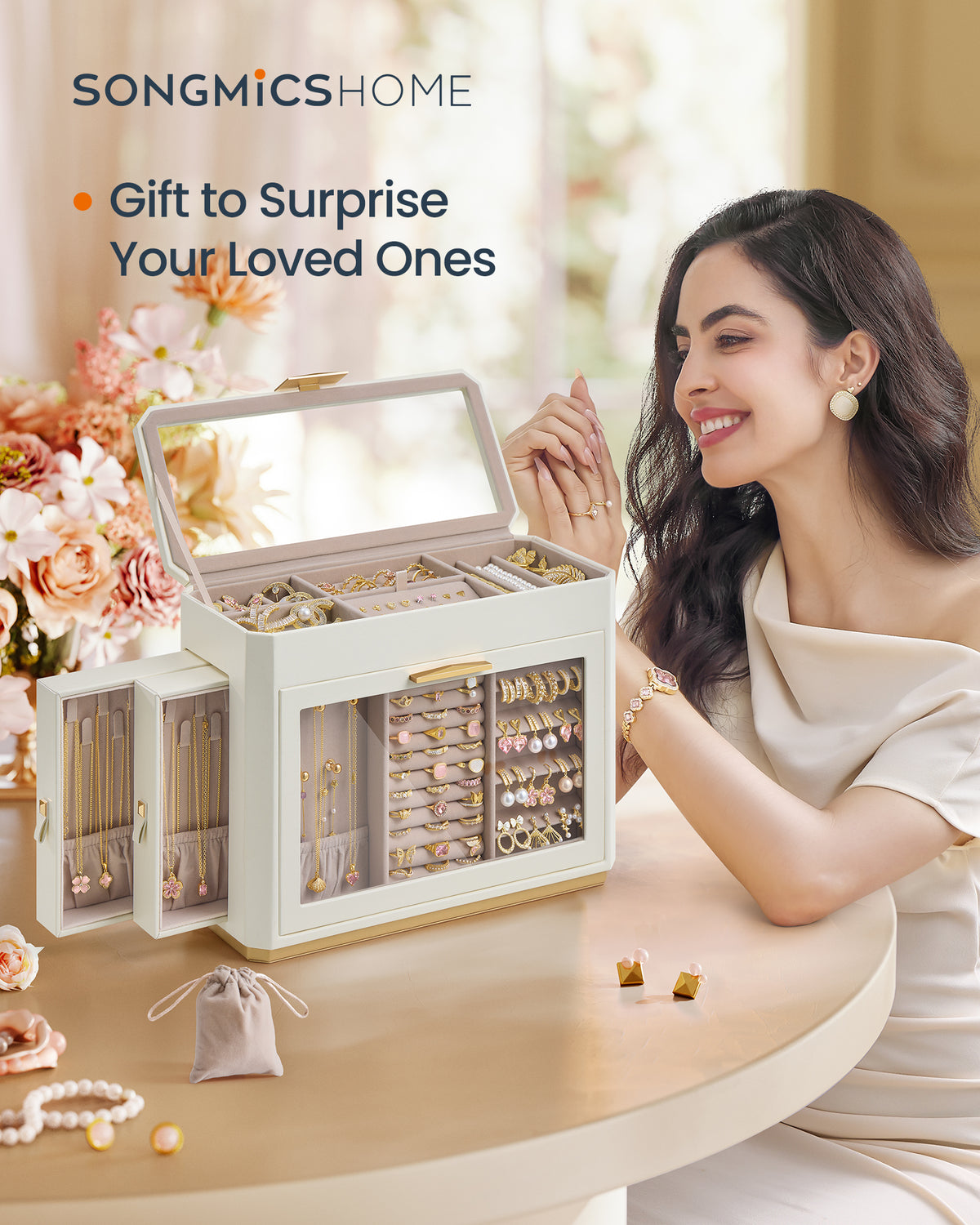 Cloud White Vertical Jewelry Display Box — view 4
