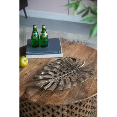 Gold-Tone Aluminum Monstera Leaf Wall Decor — view 8