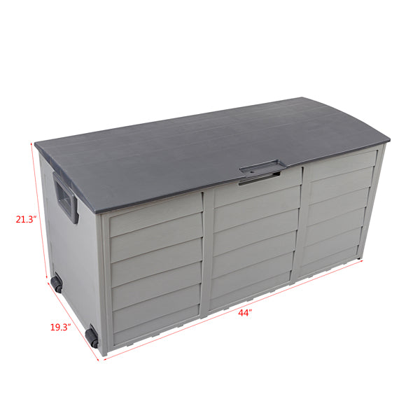 Gray Deck Storage Box with Wheels — view 8