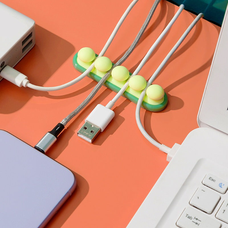 Green Desktop Cable Organizer