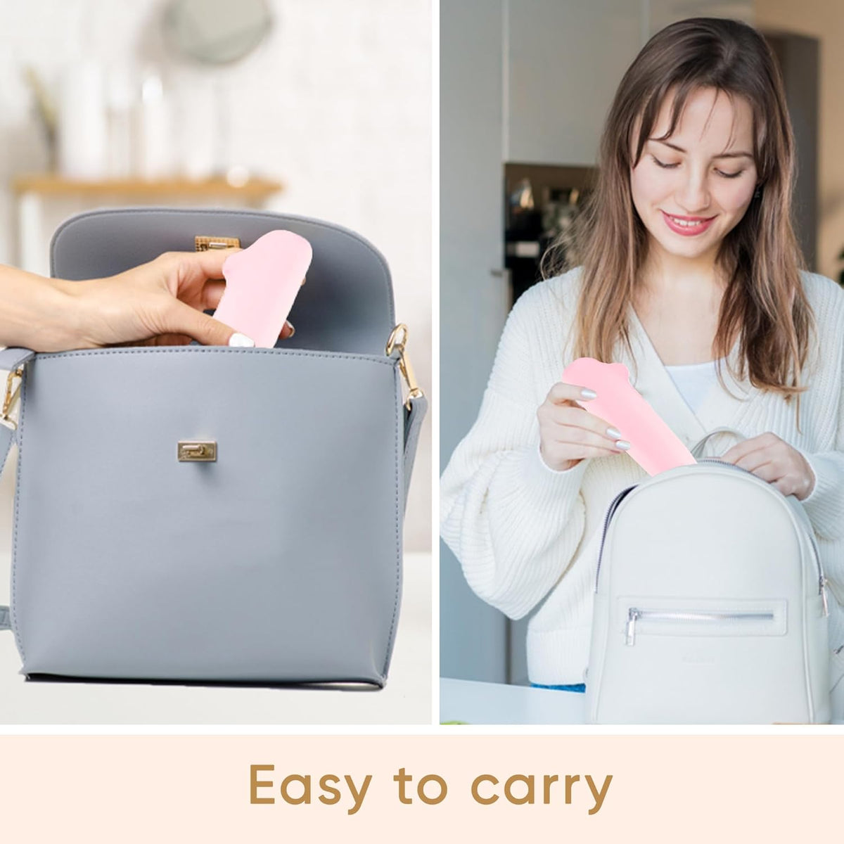 Pink Silicone Makeup Brush Travel Case