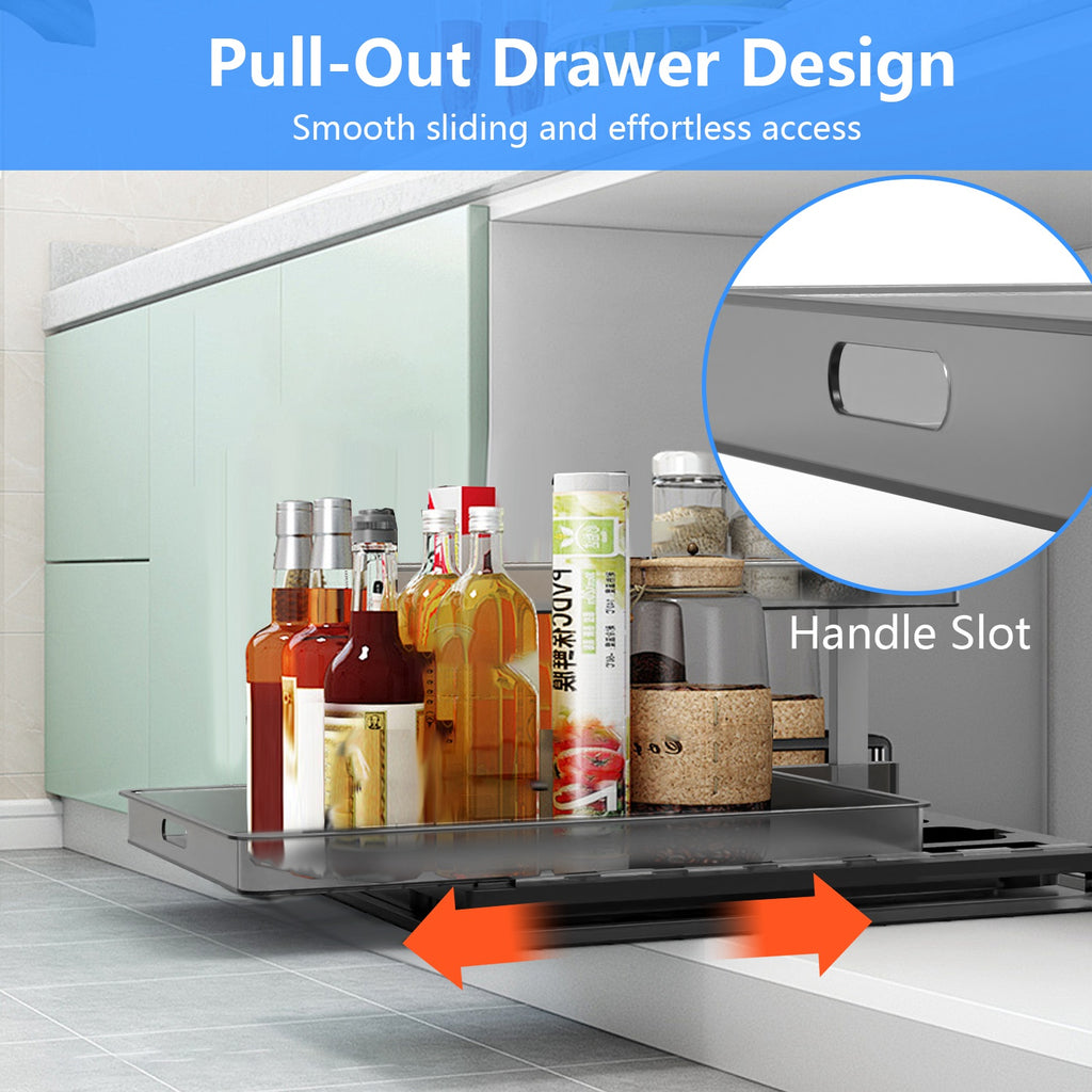 Smoky Clear L-Shaped Under-Sink Organizer — view 7