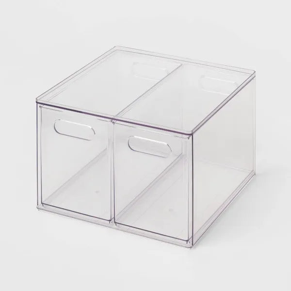 Clear 2-Drawer Countertop Organizer