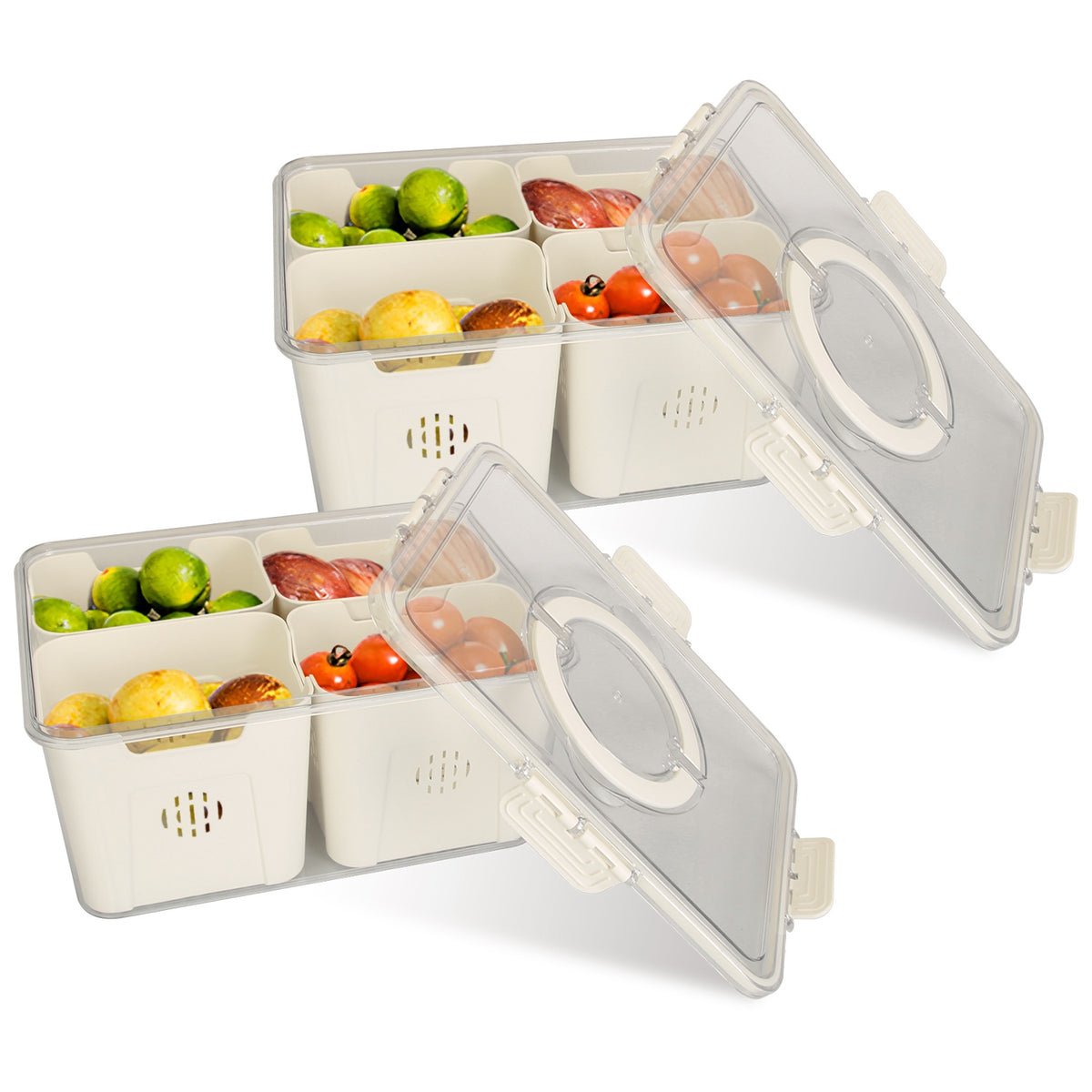 Divided Produce Containers with Colanders — Set of 2 — view 6