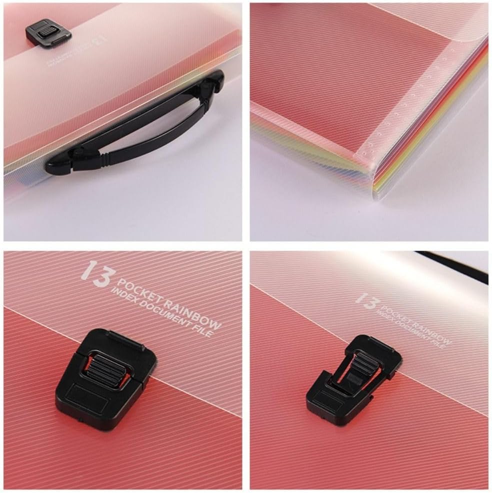 13-Pocket Rainbow Accordion File Organizer