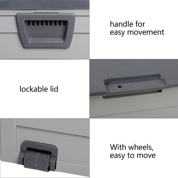 Gray Deck Storage Box with Wheels — view 6