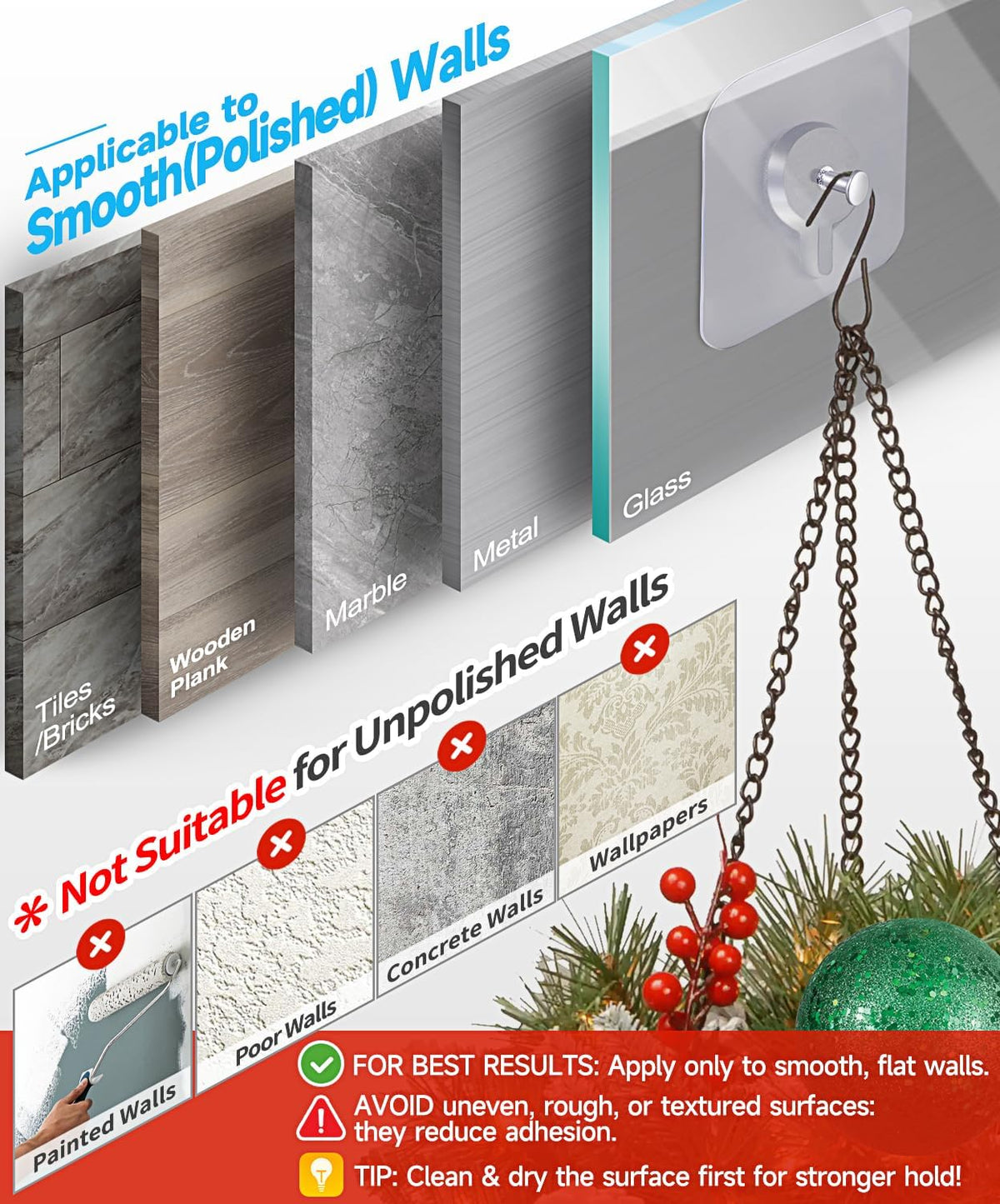 Clear Adhesive Utility Hooks — view 9