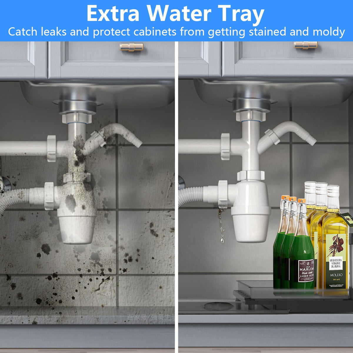 Smoky Clear L-Shaped Under-Sink Organizer — view 4
