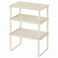 White Stackable Cabinet Shelf Risers — Set of 3 — view 1