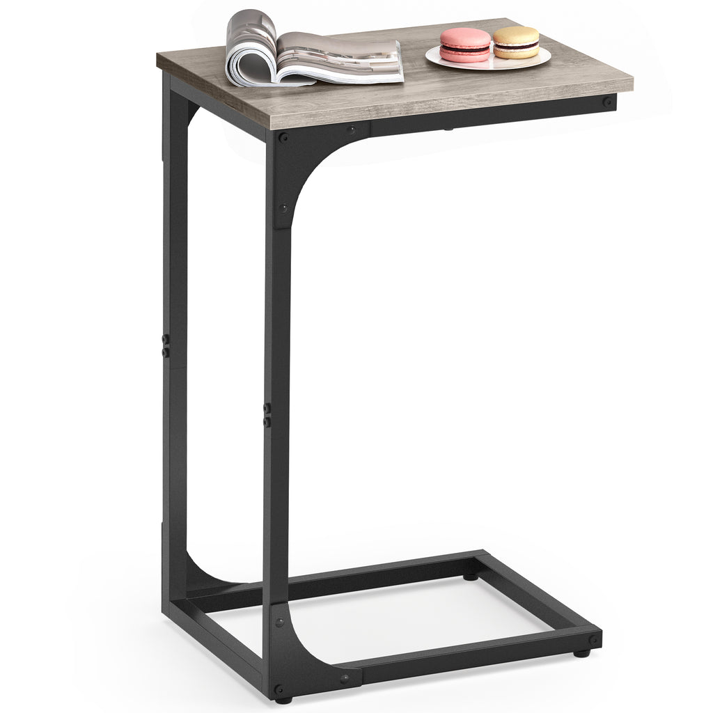 Greige C-Shaped Sofa Side Table — view 1