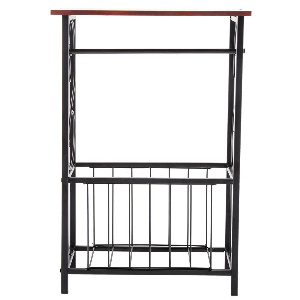 Slim Bathroom Side Table with Magazine Basket — view 4