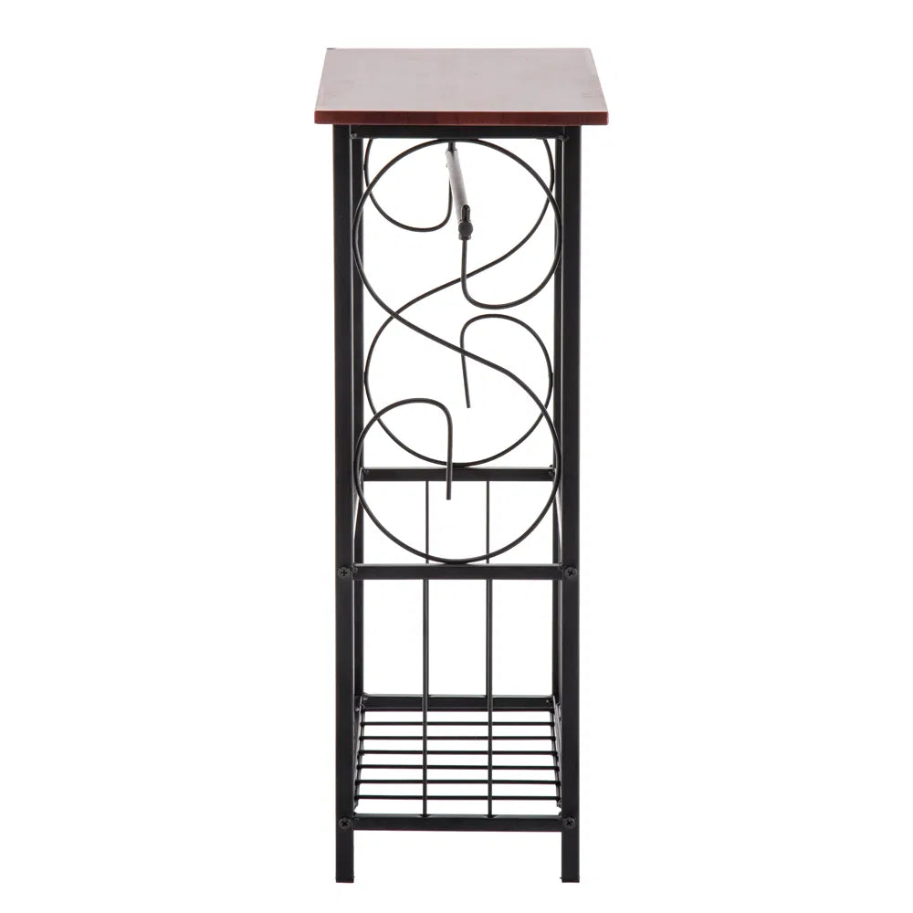 Slim Bathroom Side Table with Magazine Basket — view 8