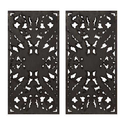 Carved Botanical Wall Panels, Set of 2 — view 5