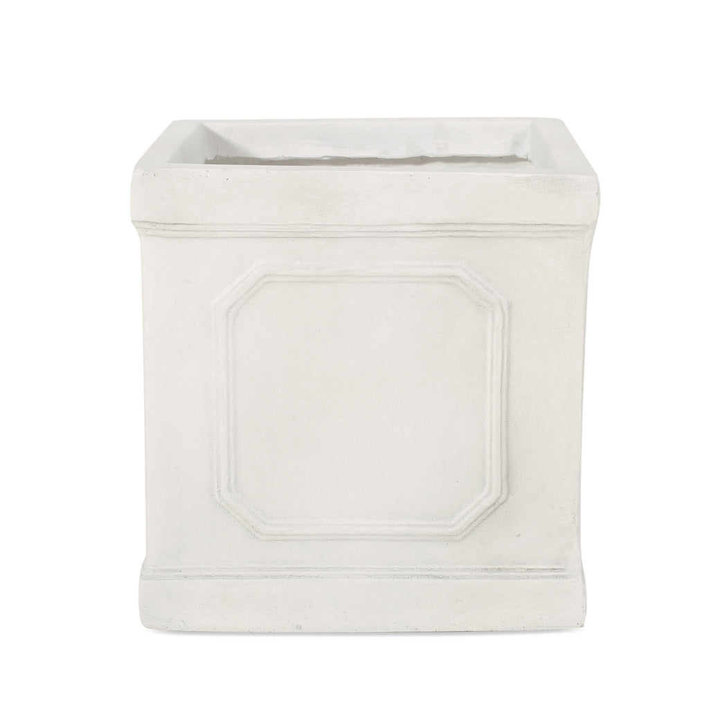 Antique White Square MgO Planter, 11 Inches — view 5