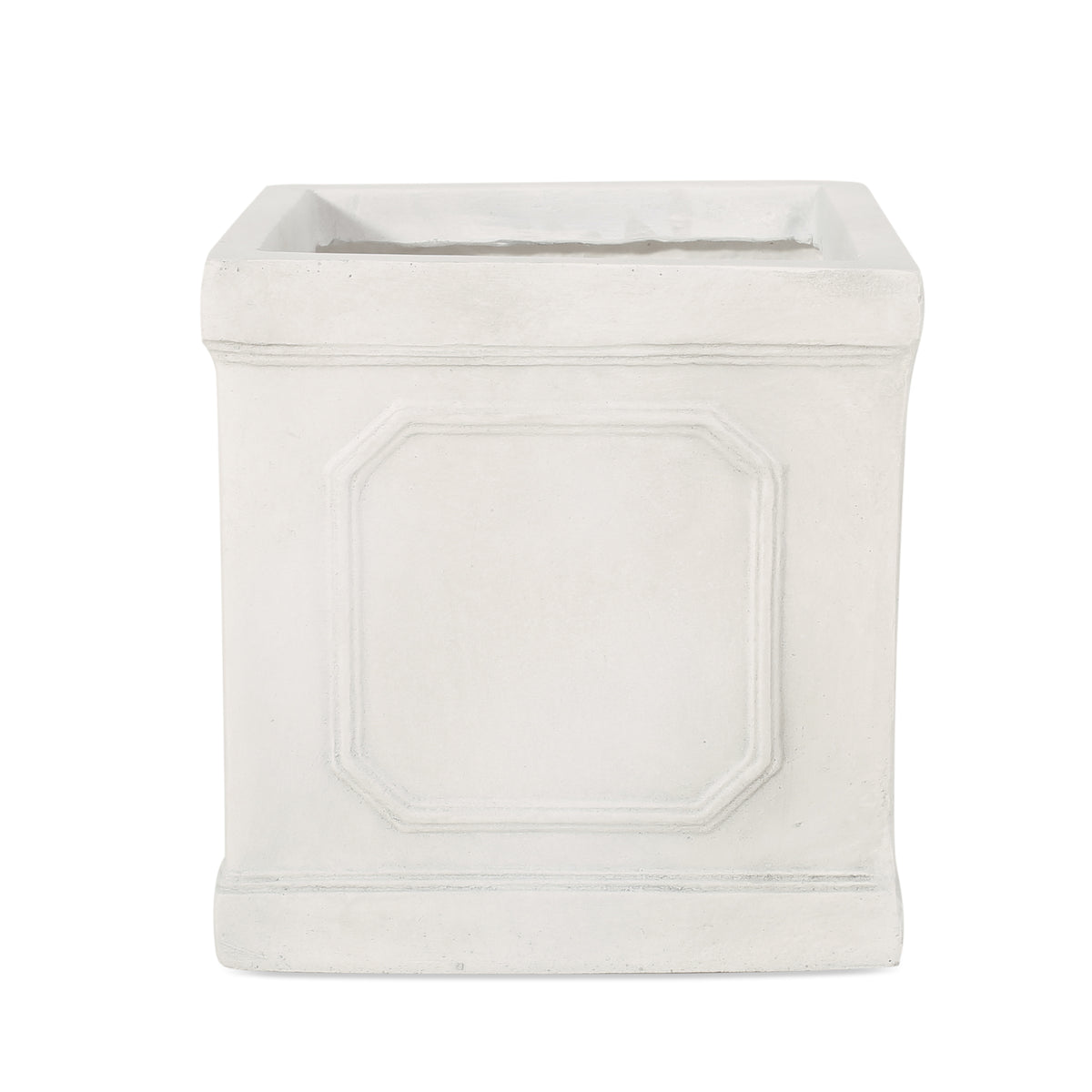 Antique White Square MgO Planter, 11 Inches — view 5