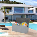 Gray Deck Storage Box with Wheels — view 1