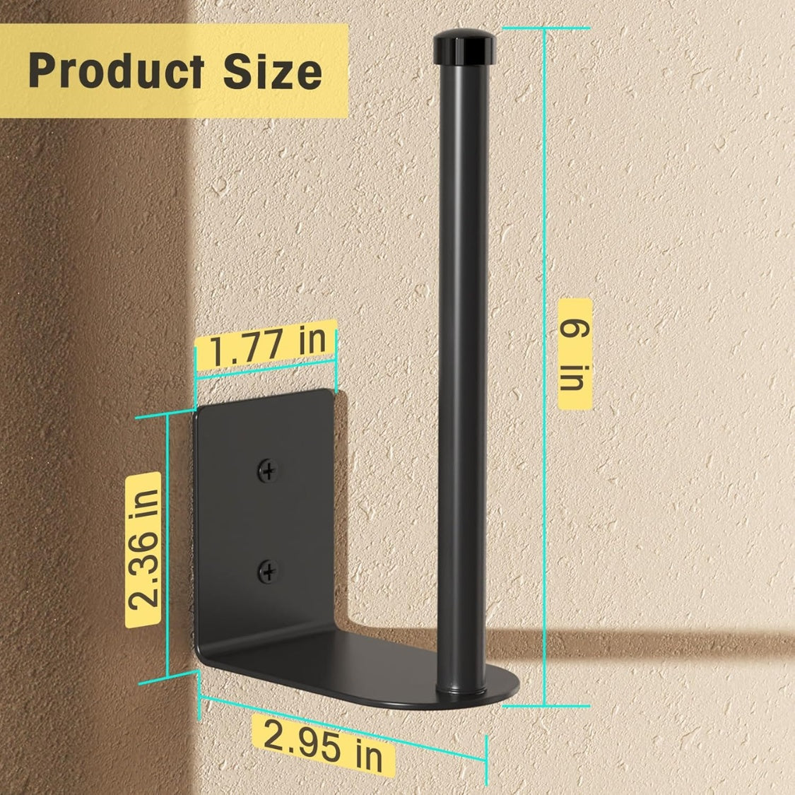 Black Steel Baseball Cap Holders — Set of 2 — view 3