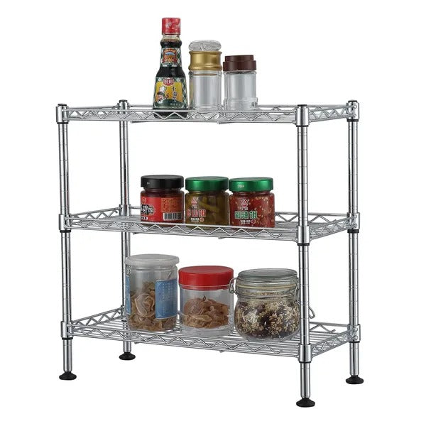Silver 3-Tier Cabinet Organizer