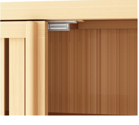Natural Bamboo Cabinet with Slatted Doors — view 3