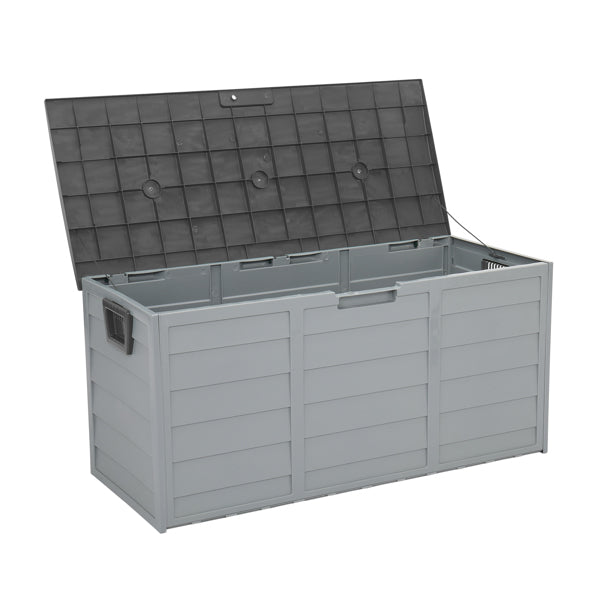 Gray Deck Storage Box with Wheels — view 7