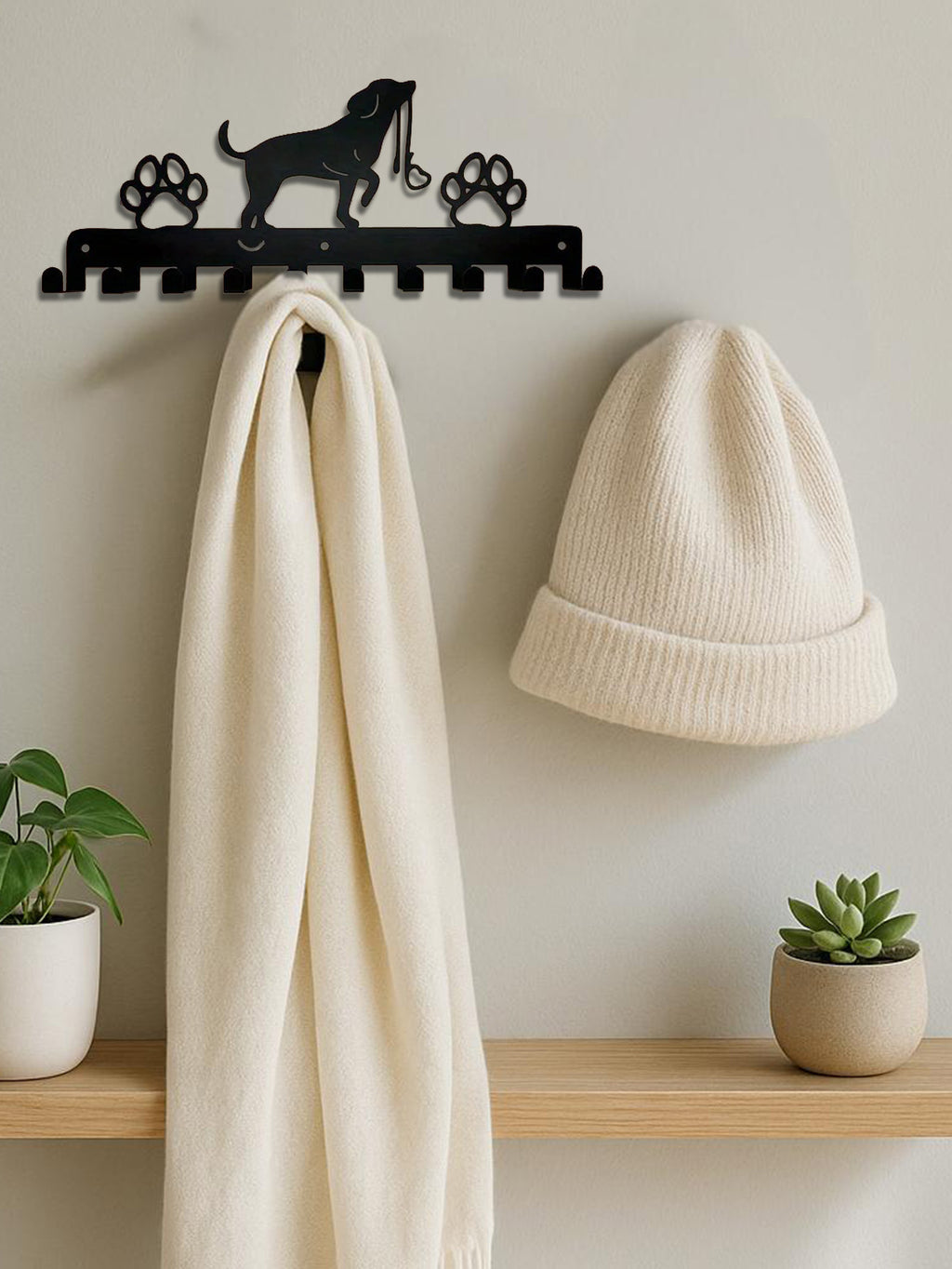 Dog Silhouette Wall Hook Rack