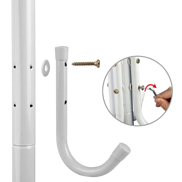 White Freestanding Coat and Hat Rack