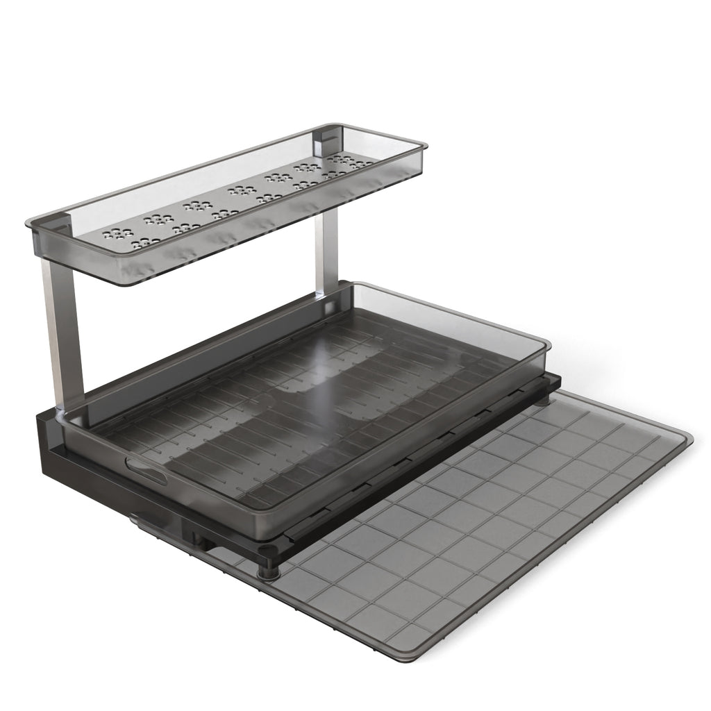 Smoky Clear L-Shaped Under-Sink Organizer — view 9
