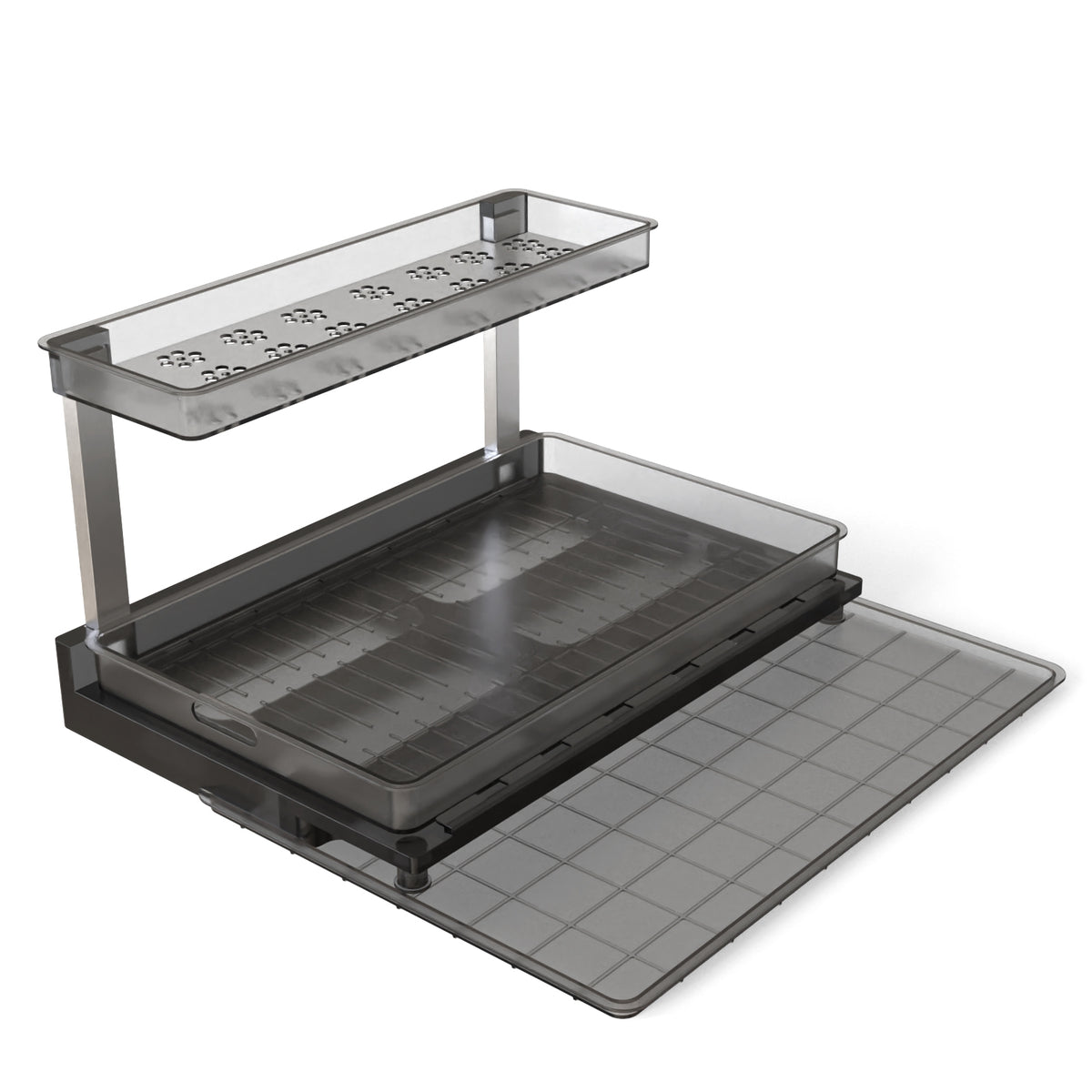 Smoky Clear L-Shaped Under-Sink Organizer — view 9