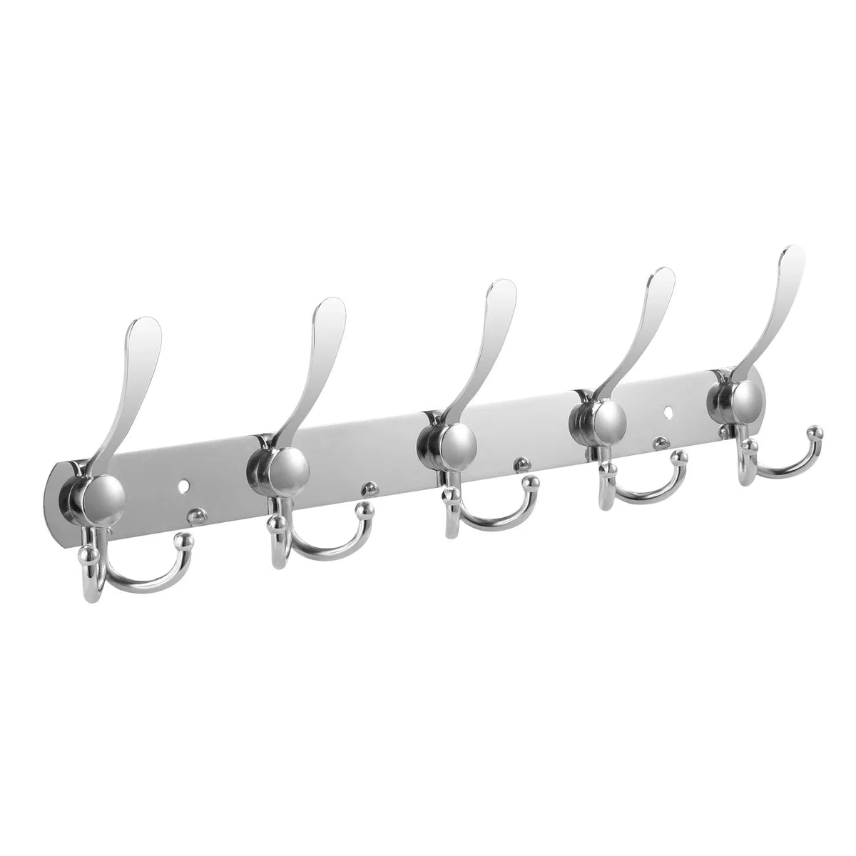15-Hook Stainless Steel Wall Rack