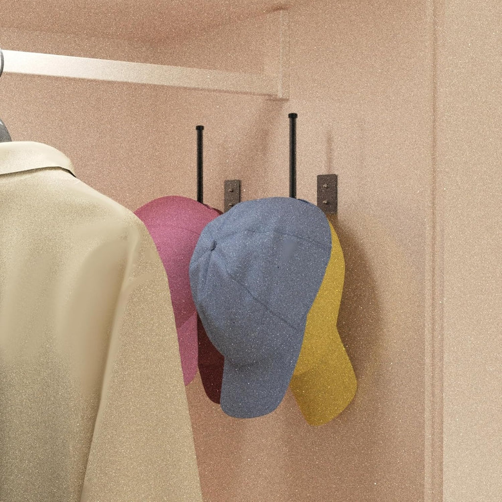 Black Steel Baseball Cap Holders — Set of 2 — view 5