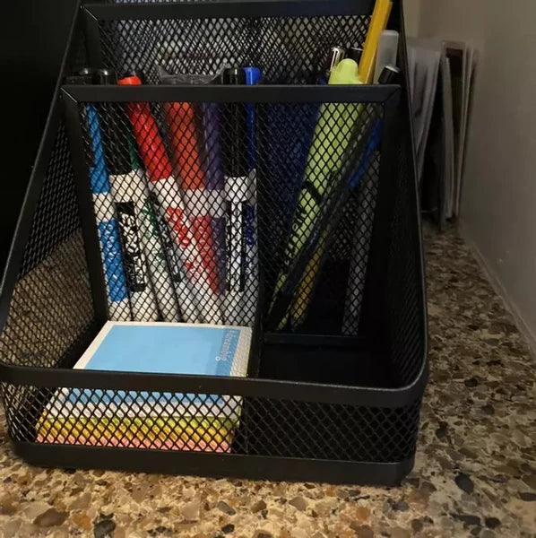 Black Mesh Desktop Organizer