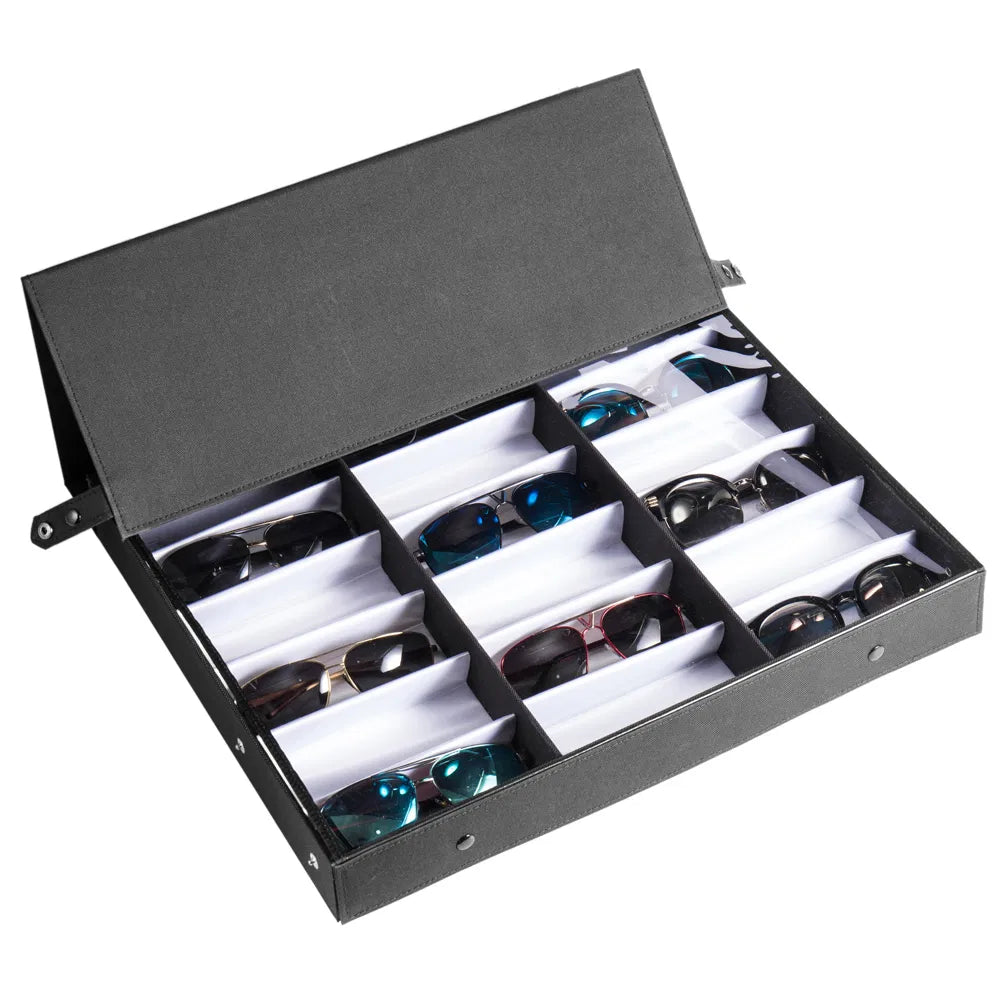 Black 18-Compartment Eyewear Display Case — view 4