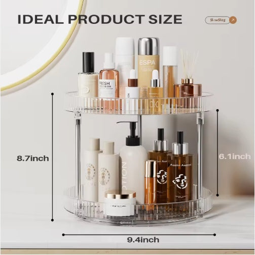 Clear 2-Tier Rotating Spice Organizer