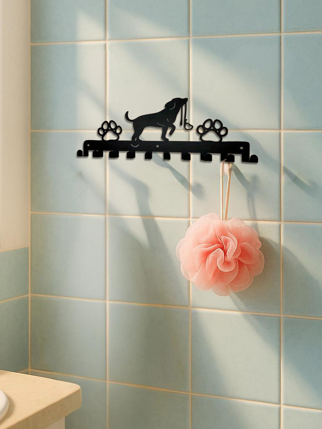 Dog Silhouette Wall Hook Rack